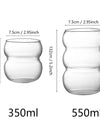 1/2/4pcs Wave Shape Glass Cup Tumbler Beverage Beer Glasses Heat-resistant Clear Drinking Glasses For Juice Coffee Cocktail