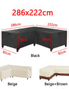 L Shape Corner Outdoor Sofa Cover Waterproof Rattan Corner Furniture Cover V Shape Sofa Table Chair Protective Dust Covers
