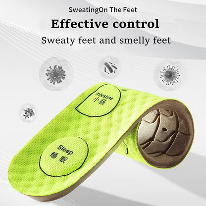 Acupressure on Foot Insoles For Shoes Breathable Deodorant Sport Insoles for Medical Man Women Comfortable Running Shoe Sole