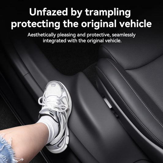 TPE Door Sill and A B Pillar Protector Set for Tesla Model YL 2026 Anti Kick Waterproof Threshold Guard