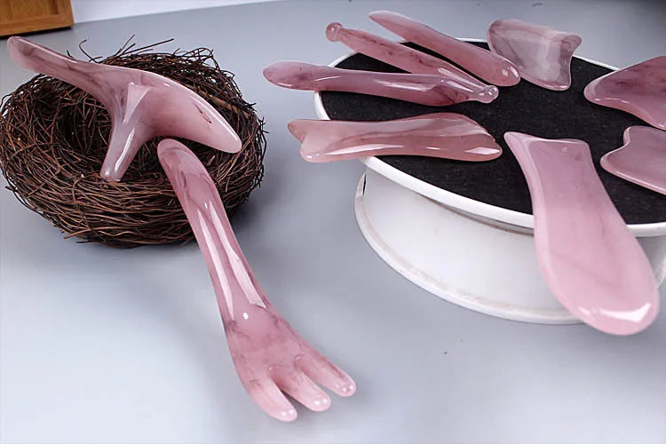 Resin Guasha Scraping Massage Scraper Face Neck Skin Massager Acupuncture Gua Sha Board Acupoint Face Eye Care SPA Massage Tool