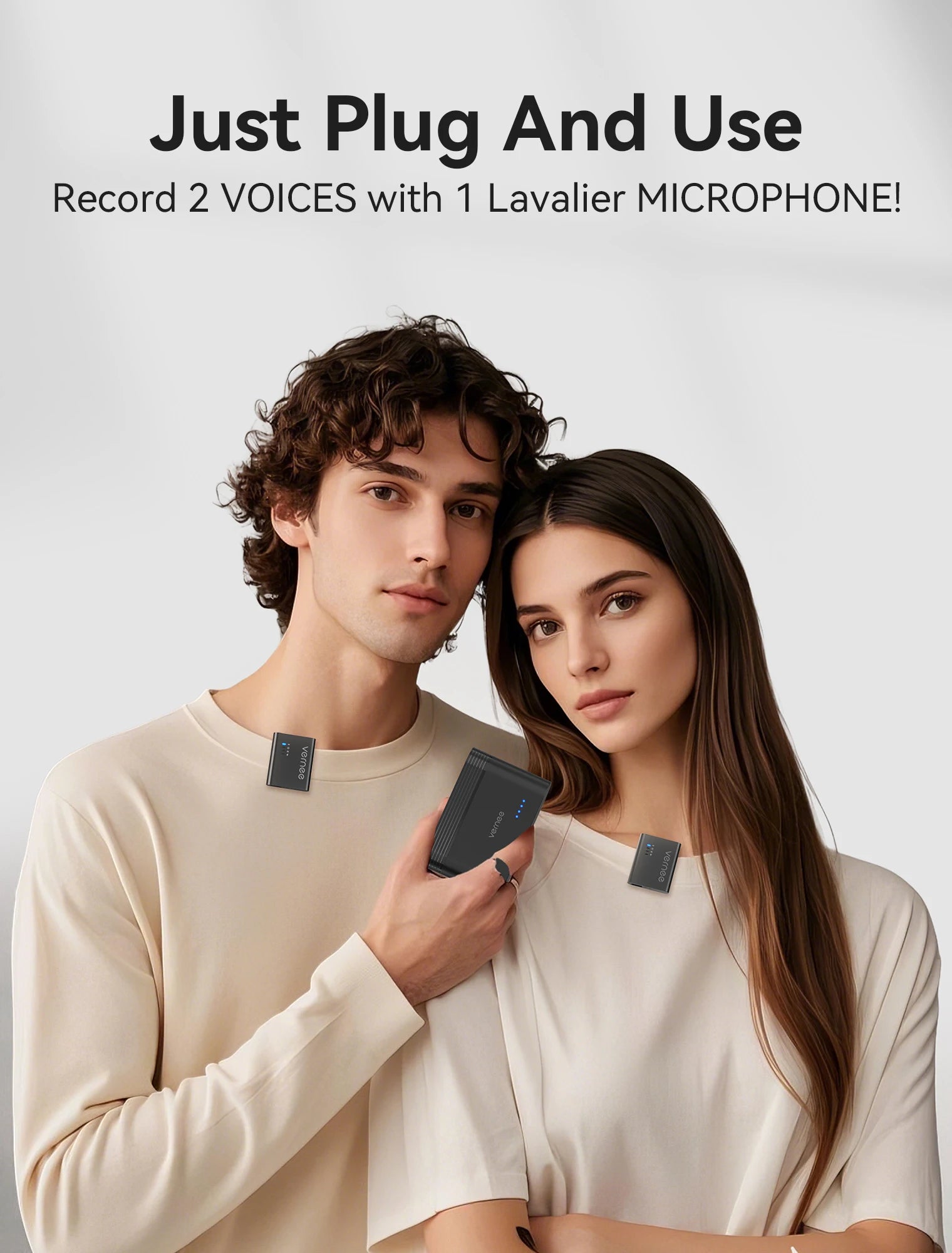 M1 Wireless Lavalier Microphone with Charging Case Short Video Recording Mini Mic for iPhone/iPad/Android