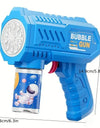 12 hole electric children's bubble gun, toy bubble machine, automatic soap blowing machine with lights, summer outdoor party gam