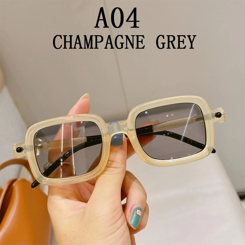 Retro Square Sunglasses With UV400 Protection