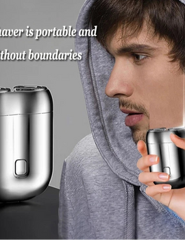 Portable Double-Head Magnetic Electric Shaver – USB-C Rechargeable & Washable