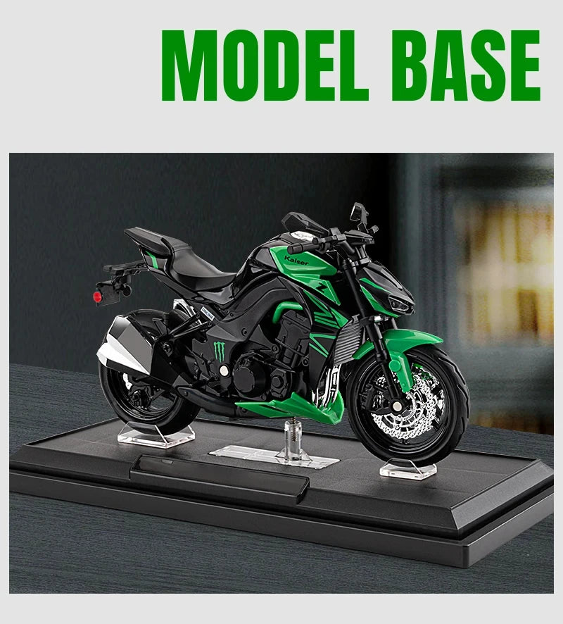 Diecast Kawasaki Ninja Z1000 Sports Motorcycle Model 1 to 12 Scale