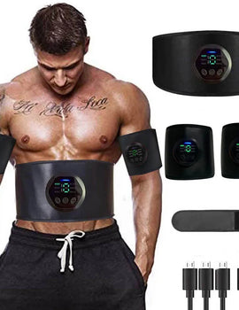 Muscle Stimulation Belt Electric ABS Stimulator Trainer EMS  Abdominal Exerciser Toning Belts Fitness Training Gym Workout