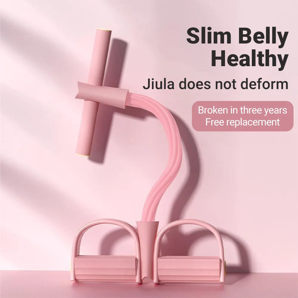 6-Tube Resistance Bands Yoga Pedal Puller Abdomen Waist Arm Training Elastic Pull Rope fitness Exercise At Home