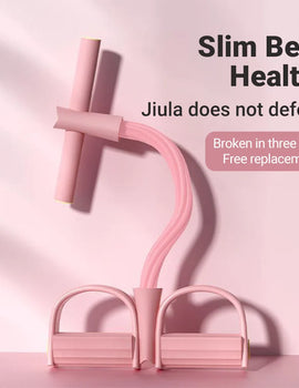 6-Tube Resistance Bands Yoga Pedal Puller Abdomen Waist Arm Training Elastic Pull Rope fitness Exercise At Home