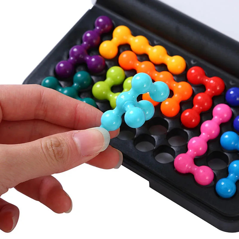 Intelligence Magic Beads Travel Game a Cognitive Skill-Building Brain Game Kids Montessori Toys