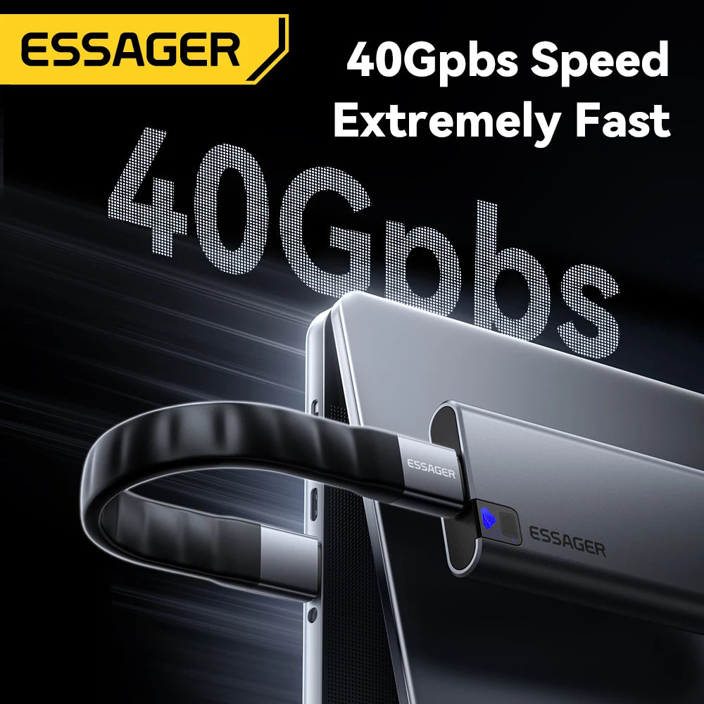 USB 4.0 Type-C Cable 40Gbps | 8K@60Hz | 240W PD Fast Charging (12.5cm)