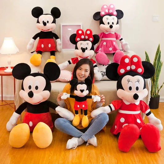 Disney 35/50cm Mickey Mouse Plush Toys Kawaii Anime Mickey Minnie Stuffed Plushies Models Decoration Doll for Birthday Gift
