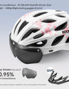 Cycling Helmet With Goggles Visor Brim Adults Safety Riding Bike Helmet Breathable Ultralight MTB Road Bicycle Helmet