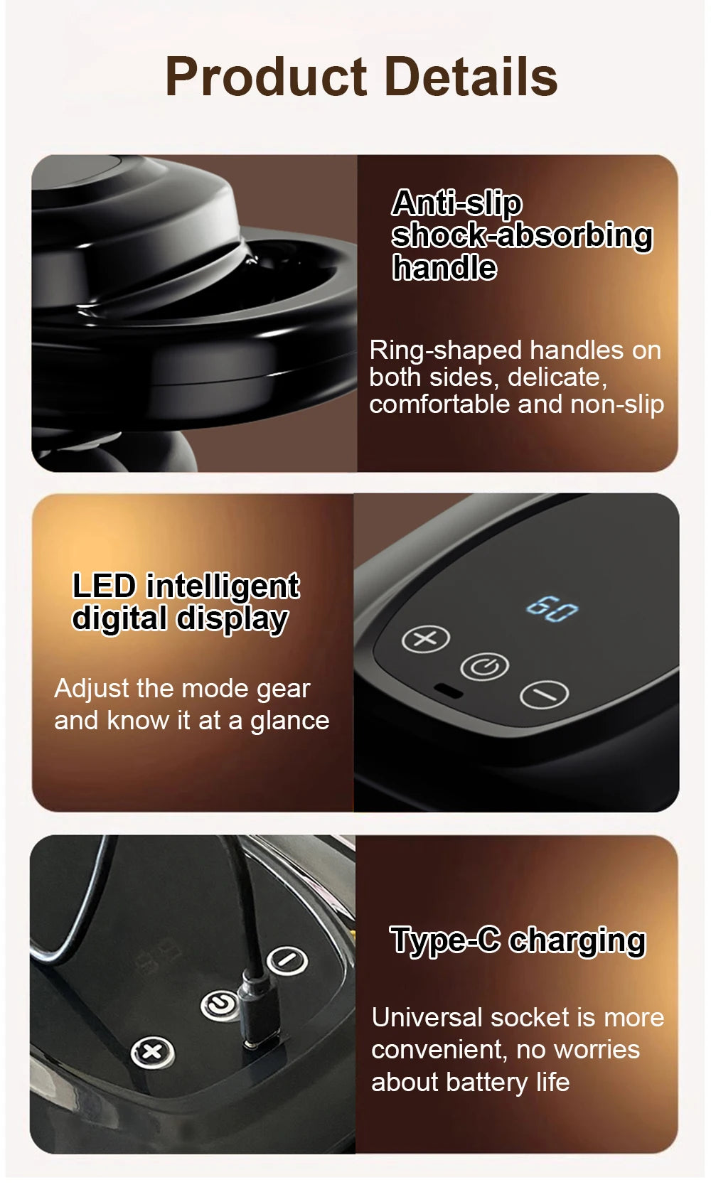 Fascia  Six Heads Massage  Muscle Relaxation Electric Massager Relief Vibrating Neck Fascia  Massage Instrument