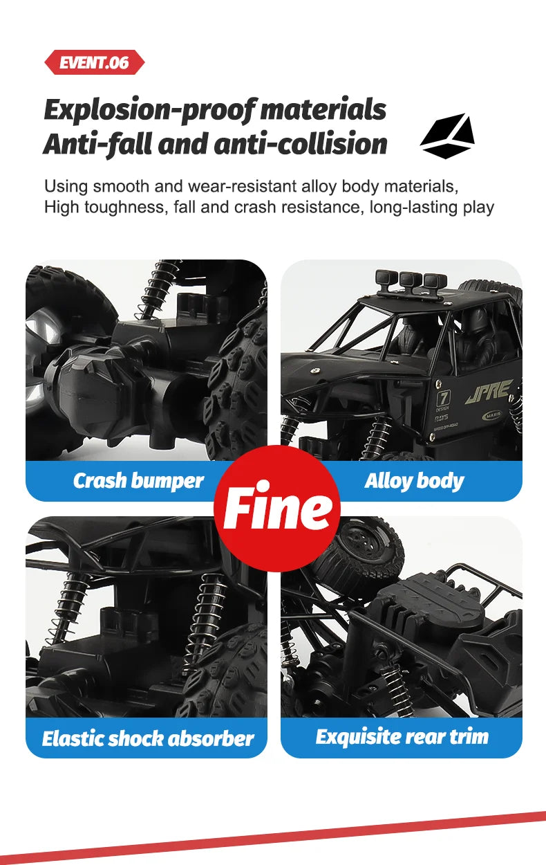1 to 18 Scale Six Wheel Drive Remote Control Off Road Climbing Truck