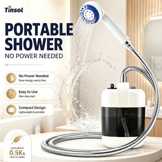 Portable USB Rechargeable Electric Camping Shower Pump Kit