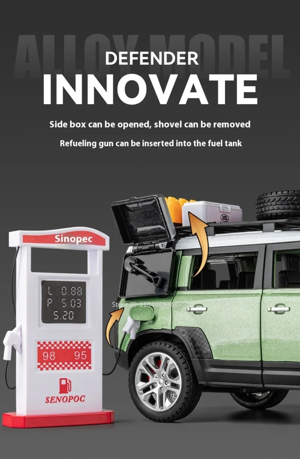 1:24 Land Rover Defender Range Rover Car Model Toy Alloy Diecast Sound Light SUV Off-road Vehicle Ornaments  Gifts