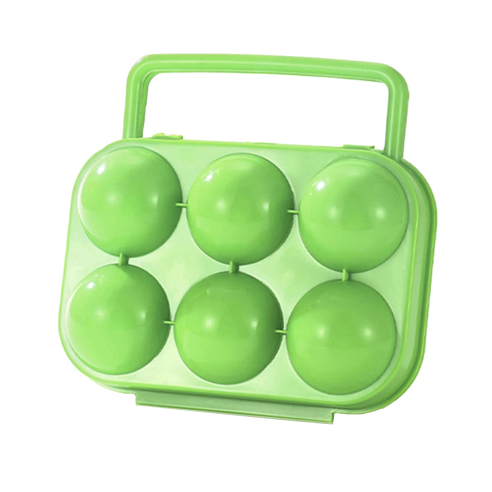 6-Grid Portable Egg Storage Box – Shockproof & Drop-Resistant Refrigerator Egg Organizer Case