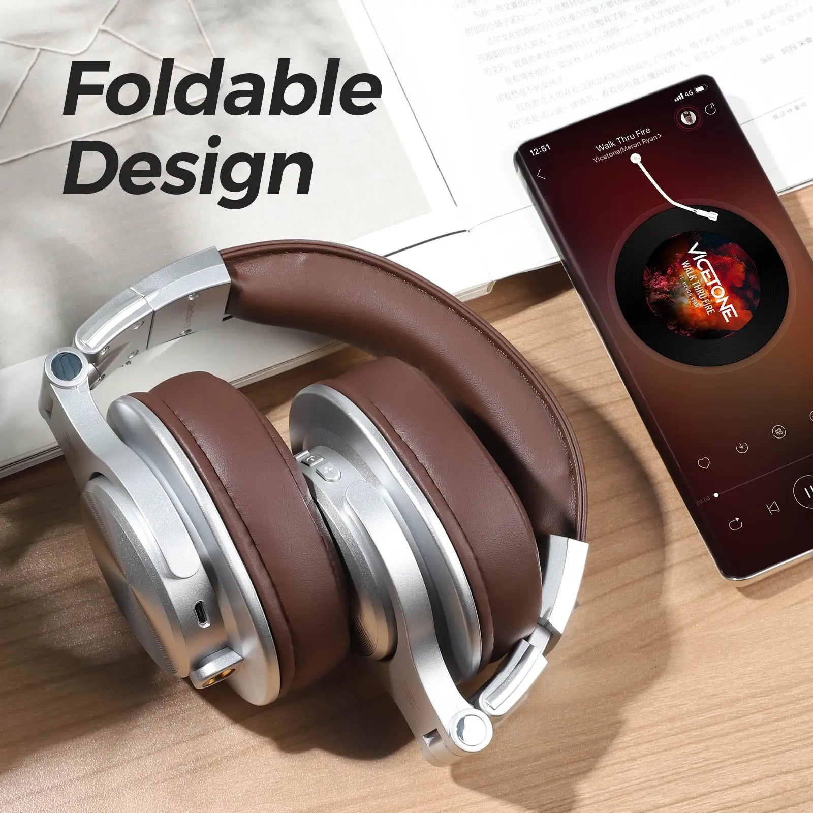 A70 Fusion Wired + Wireless Bluetooth 5.2 Headphones For Phone With Mic Over Ear Studio DJ Headphone Recording Headset