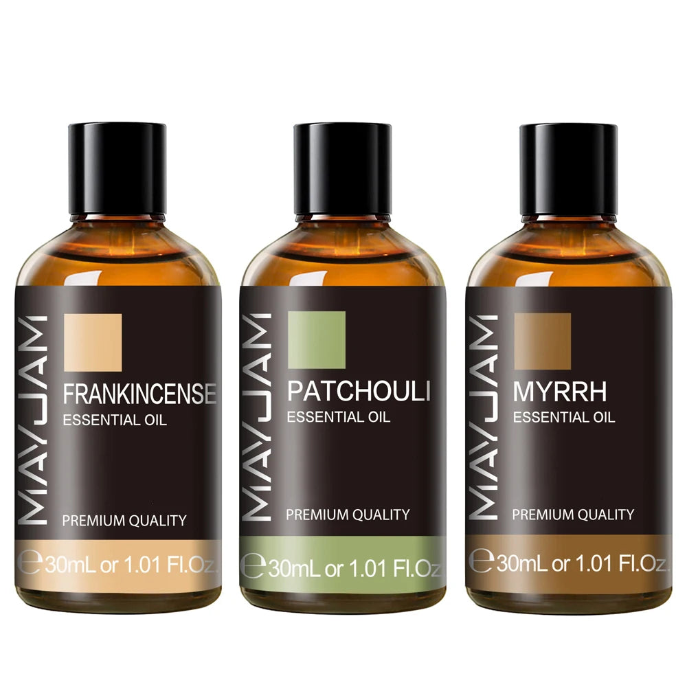 3 Bottles Natural Essential Oil 30ml Aroma Oil For Aromatherapy Car Air Freshener Sweet Orange Lemon