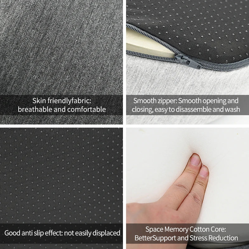 Memory Foam Cushion Interior Accessories Pillow Car Seat Waist Pillow Lumbar Support Office Pillow Chair Cushion