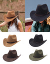 Western Cowboy Hat Versatile Comfortable Roll up Casual Cosplay with Buckle Belt