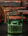 300ml Green Bamboo Shape Glass Teapots With Filter Flower Puer Herbal Tea Brewing Pot Kung Fu Tea Set Teaware