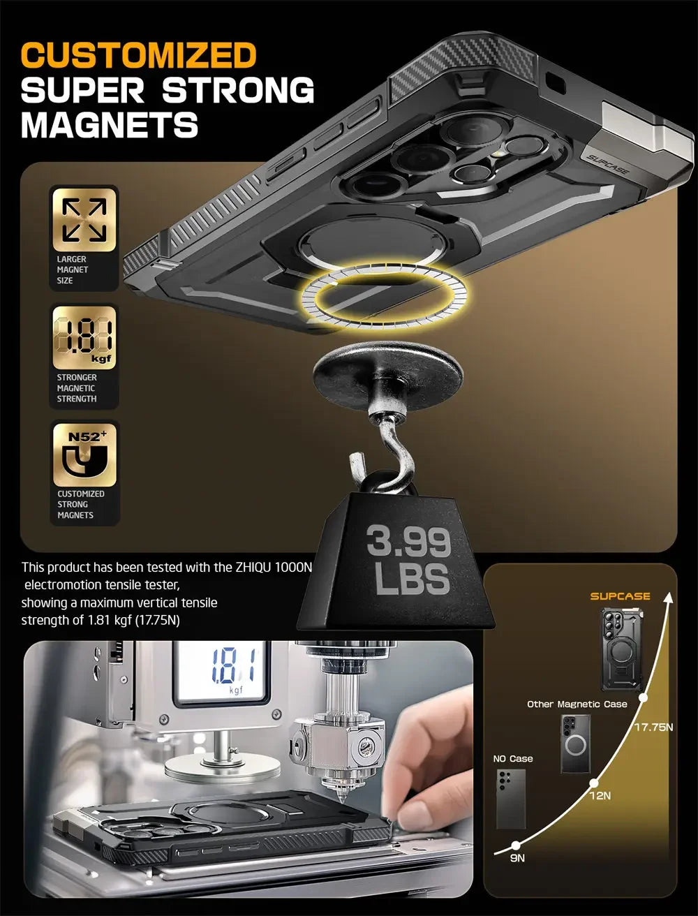 For Samsung Galaxy S25 Ultra Case 6.9" 2025 SUPCASE UB Grip Anti-Scratch Heavy Duty Rugged  Phone Case with Kickstand