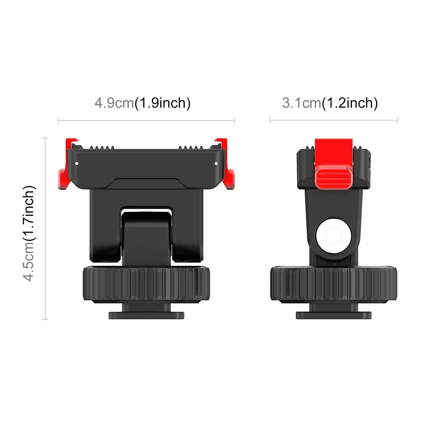 Magnetic Quick Release Camera Mount with Cold Shoe and Quarter Inch Screw Hole