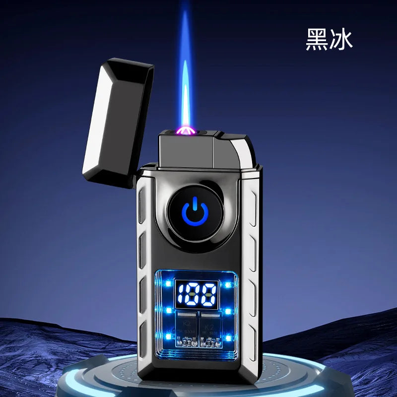 Gas Electronic Dual-Use Lighter, Intelligent Digital Display Machine Core, High-Grade Metal Lighter, Cigarette Accessories, New