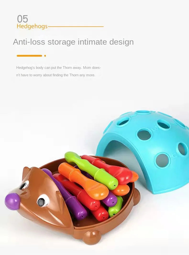 Heddgehog Insert Educational Toy Montessori Toys Training Focused on 's Fine Motor Hand-Eye Coordination Fight Inserted