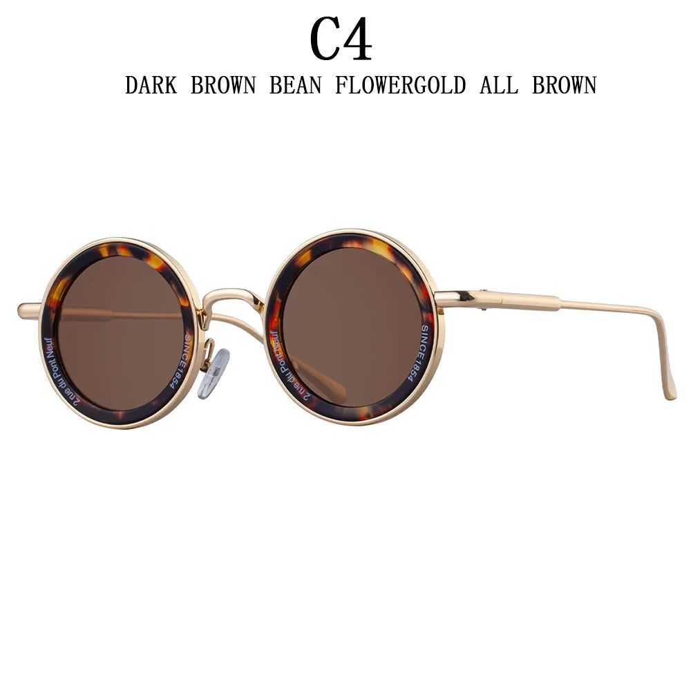 Round Steampunk Sunglasses With UV400 Protection