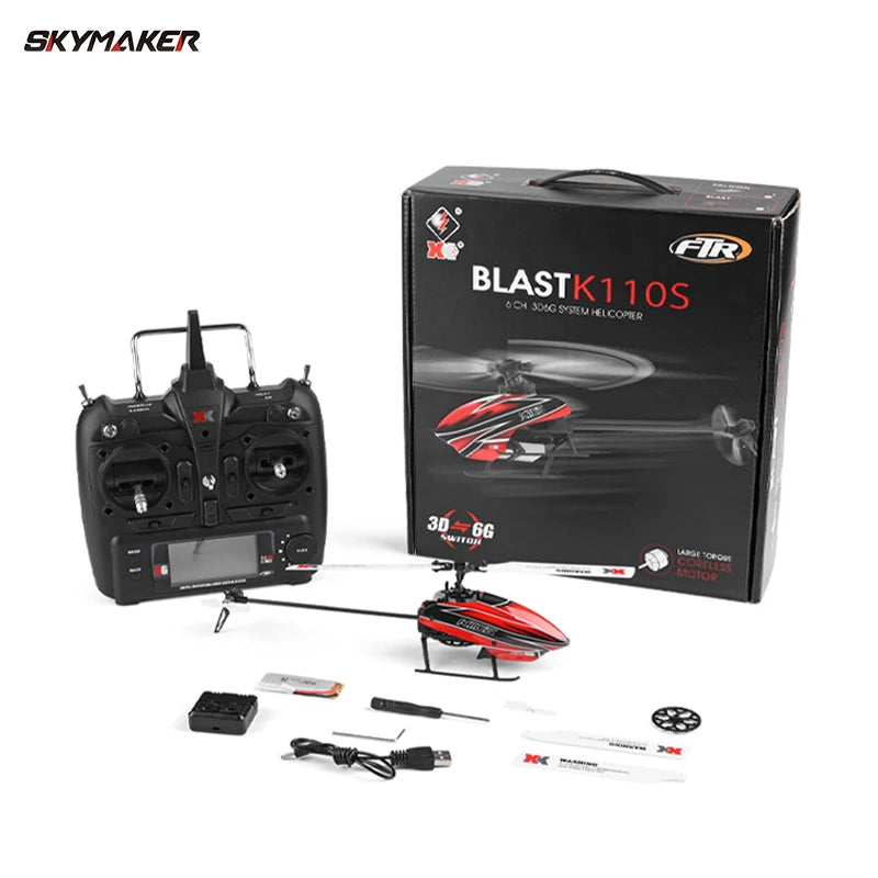 XK K110s RC Helicopter BNF 2.4G 6CH 3D 6G System Brushless Motor RC Quadcopter Remote Control Drone Toys For Gifts