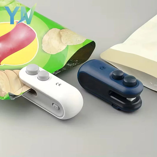 Mini USB-C Rechargeable Bag Sealer – Portable Heat Sealer for Snack & Food Packaging, Kitchen Storage Tool