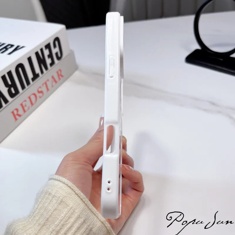 Transparent Fallen Leaves Flower Phone Case For iPhone 16 15 14 Pro Max 15 14 16 Plus Maple Leaf Clear Funda Back Cover