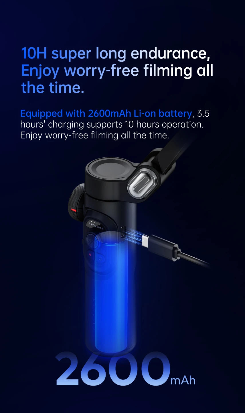 3-Axis Handheld Gimbal Stabilizer SmartXE for Smartphone for iPhone Android AI Face Tracking TikTok Vlog