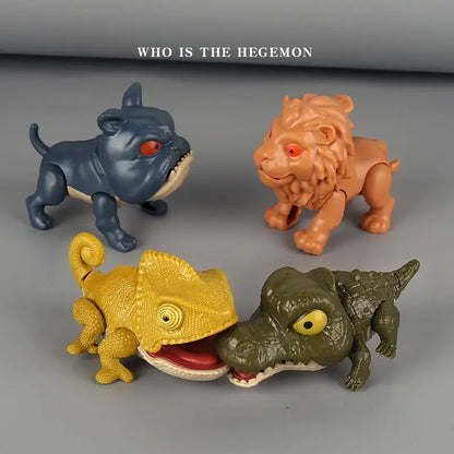 Bite Hand Finger Animal Dinosaur Model Tricky Chameleon Hippo Elephant Interactive Creative Joints Fidget Dino Xmas Boy Gift Toy