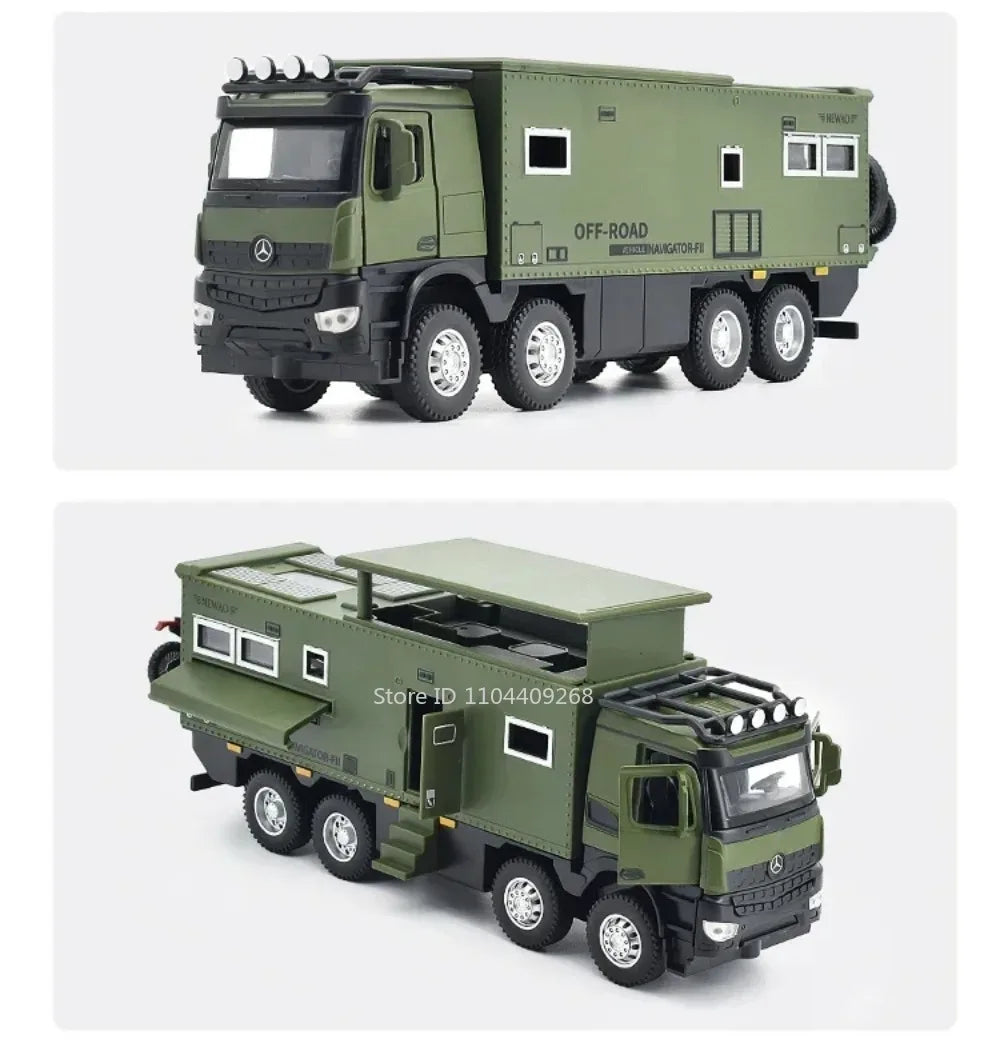1:24 NOMADISM Raptor F150 RV Alloy Model Car Toy Metal Diecast Miniature Off Road Vehicle Models Sound Light Toys For Gifts
