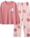 Women’s 2-Piece Pajama Set – Long Sleeve Top & Pants, Loose & Comfortable Winter Loungewear