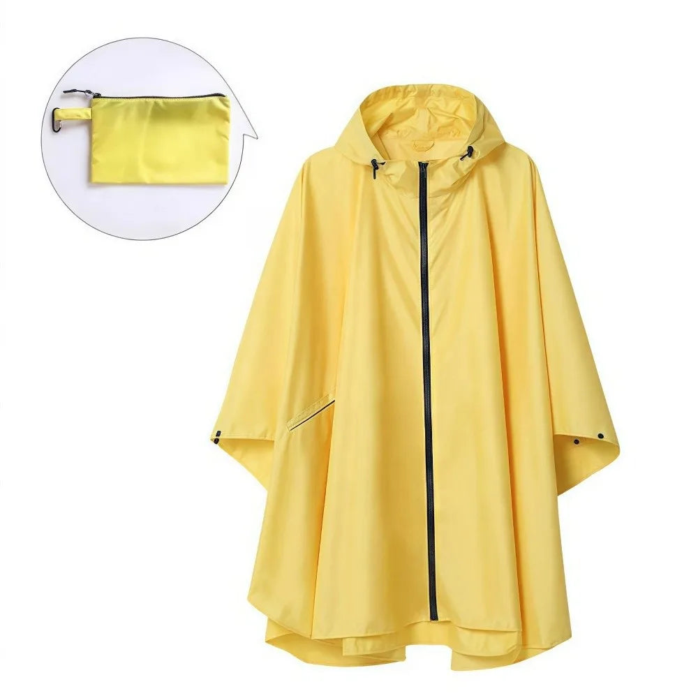 Three in One Waterproof Rain Poncho with Hood and Sleeves for Hiking