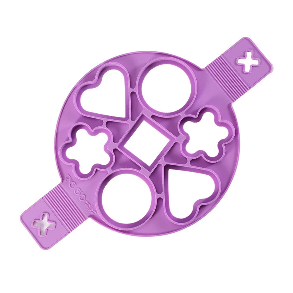 Multiple Shapes Egg Pancake Ring Nonstick Pancake Maker Mold Silicone Egg Cooker Fried Baking Omelet Moulds Kitchenware Gadgets