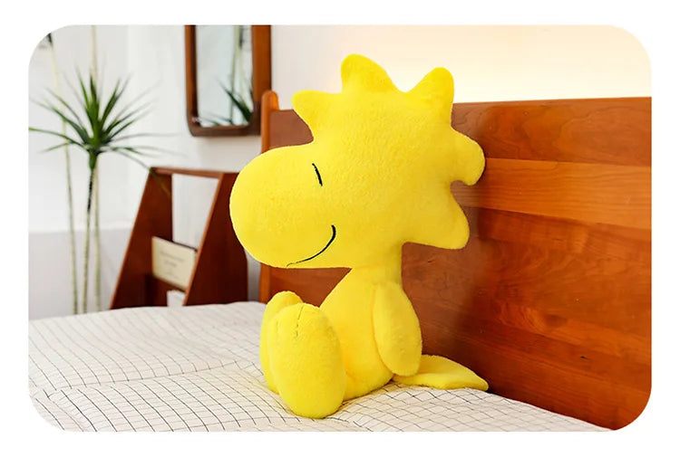 Cartoon Kawaii Snoopy and Woodstock Stuffed Doll Plush Toy Soft Cuddly Pillow Anime Kids Birthday Gift for Friends Wholesale