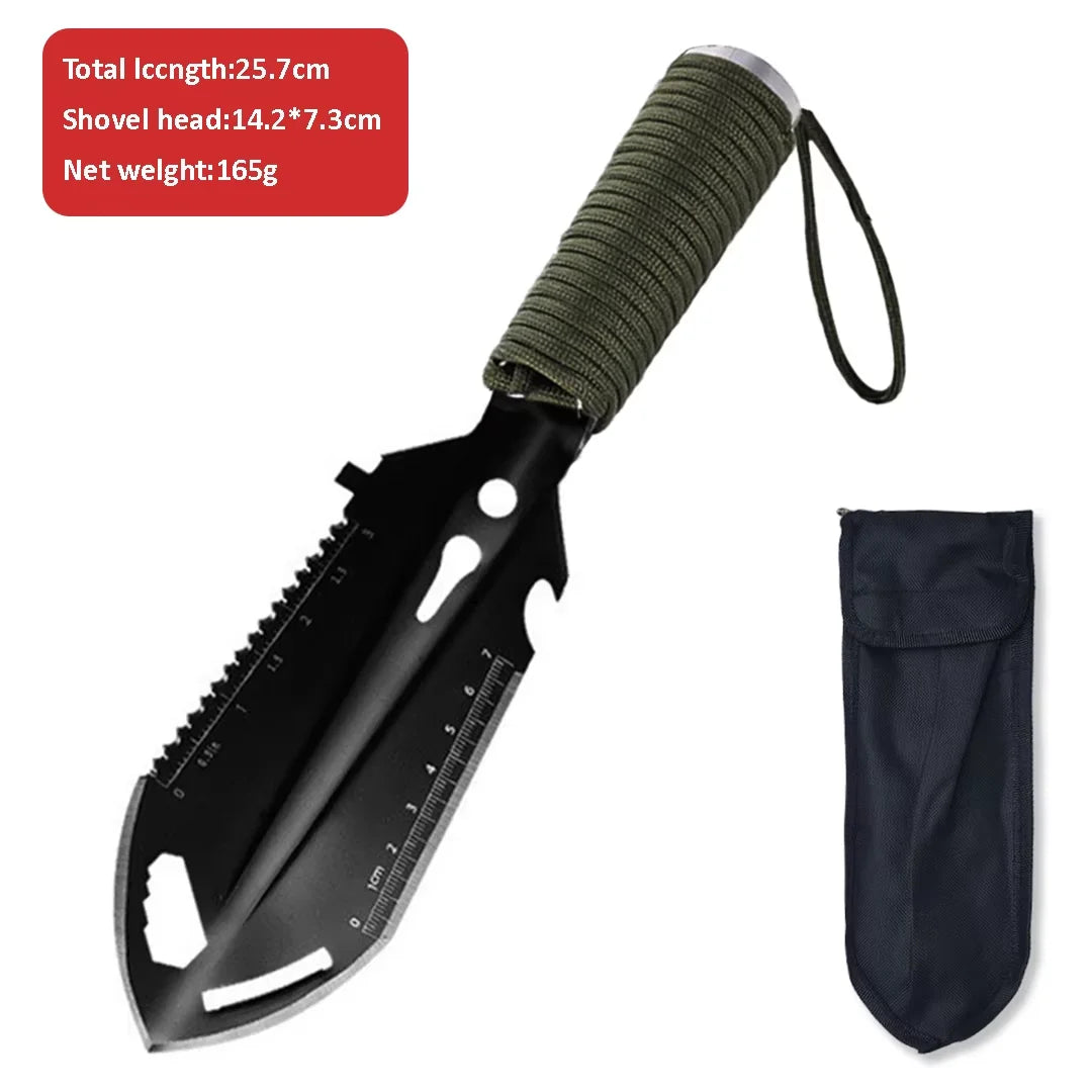 Outdoor hand shovel made of high carbon steel with rope handle suitable for camping/fishing/outdoor adventure/garden hand tools