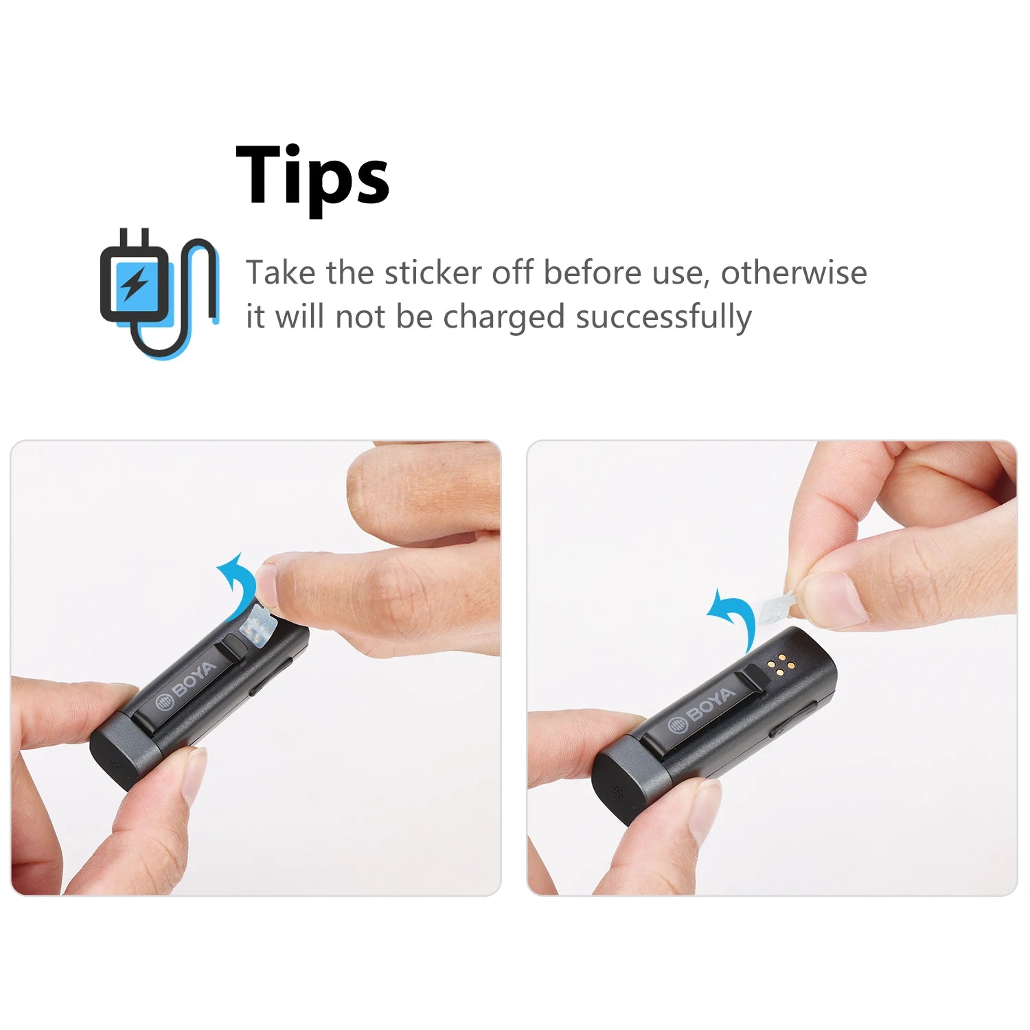 BY-WM3 Wireless Lavalier Lapel Microphone for iPhone Android DSLR Camera Laptop Computer Gaming Youtube Recording Streaming