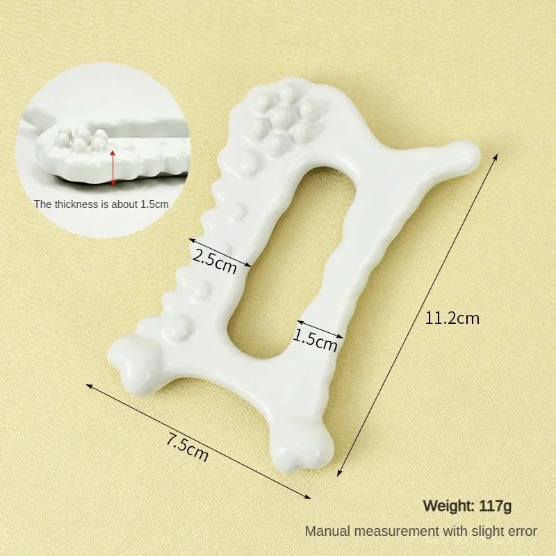Skin Scraping Gua Sha Ceramic Korea Gouache Scraper Tools Face Massager Face Factory Head Massager