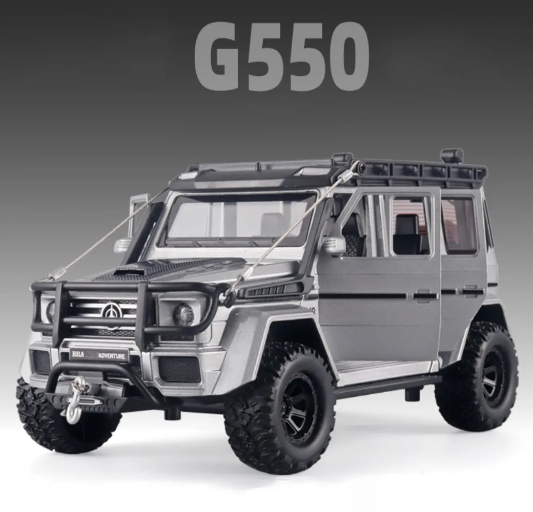 1:24 Alloy Diecast Toy Car Model G550 4X4 Adventure Edition Off Road Vehicle Model with Sound Light SUV Toy