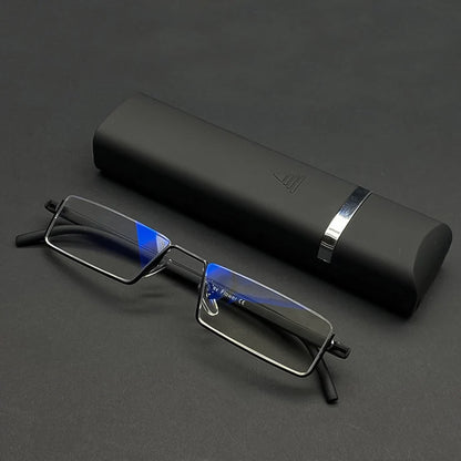 Presbyopic Glasses Man Blue Light Reading Glasses Men Metal Square Glasses