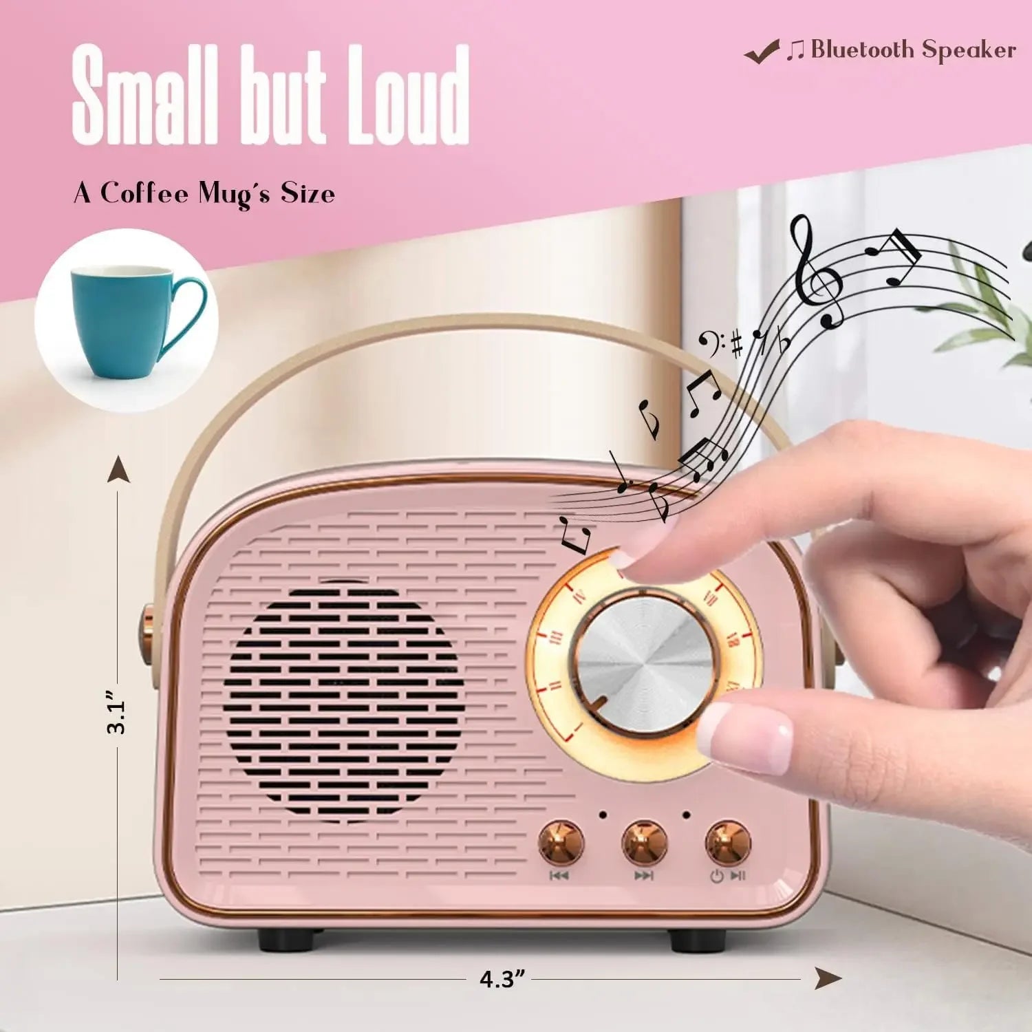 Retro Bluetooth Speaker Cute Mini Speaker Portable Wireless Speaker