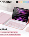 For iPad Keyboard Case For iPad 2024 iPad Air 11-in 13-in M2 Pro 11-in 13-in M4 Pro 11 12.9 10.2 9/8/7th 10.5 9.7 Air 3 2 Case