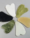 Jade Stone Gouache Scraper Sawtooth Gua Sha Massage Tools For Body Meridian Scraping Face Lifting Slimming Skin Detox Beauty SPA